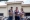 Tres empleados de la Corte de Cuentas frente a la alcaldía municipal de Ilobasco, Cabañas. / Corte de Cuentas.