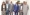 Le président du Cocan 2023 et son équipe autour du ministre Roger Adom, après l'entretien, le 9 septembre, à l'immeuble Postel 2001. (DR)