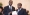 Le Président Ouattara et Charles Konan Banny lors de la présentation du rapport de la Commission dialogue, vérité et réconciliation (Cdvr), au Palais présidentiel. (Photo d'Archives)