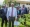 Le Premier ministre ivoirien, Patrick Achi entouré de la Représentante résidente du Pnd et de plusieurs membres du gouvernement. (Ph: Dr)