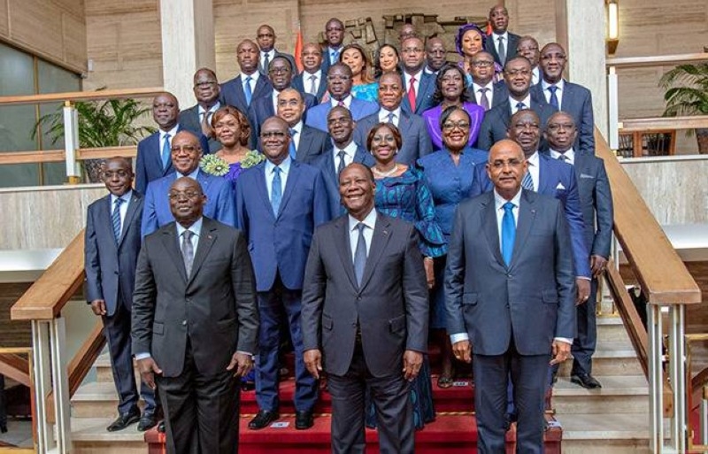 Les membres du gouvernement ivoirien