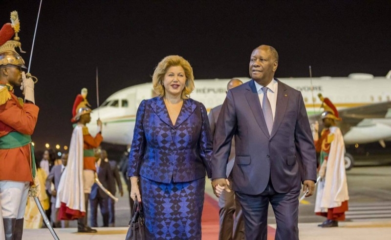 Le couple présidentiel a regagné Abidjan, ce samedi 18 mars 2023