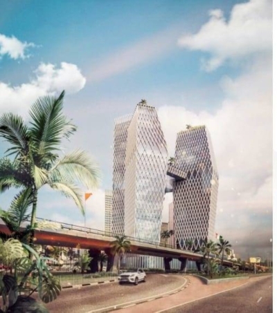 Une vue des trois tours