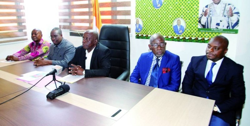 Albert Flindé, coordonnateur principal de campagne des 10 candidats du Rhdp dans le Tonkpi. (Photo : Poro Dagnogo)