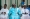Son éminence le Cheick Ousmane Diakité Président du Cosim, entouré des grands imams hier à la grande mosquée de la Riviéra Golf. (Dr)
