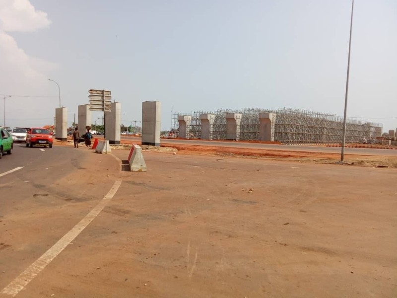 Le carrefour Akwaba en construction (photo Bavane)