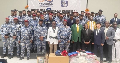 Les gendarmes étaient nombreux prendre part à la cérémonie du Cscticao. (Ph: Dr)