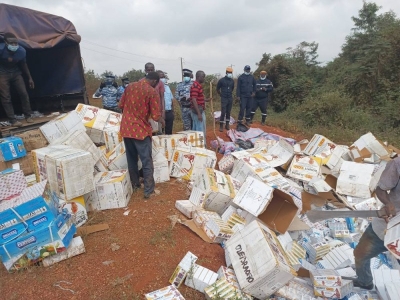 3000 comprimés de Tramadol, 16 000 comprimés de Diazepam et 55 kg de cannabis pour un poids de 14 tonnes détruits.