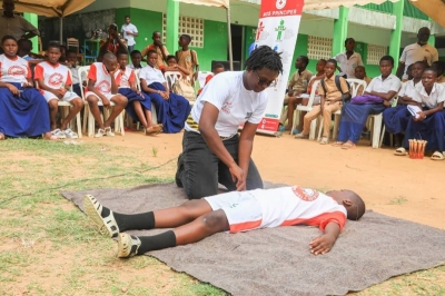 Au cours de la journée, les élève ont eu droit à une séance de sensibilisation. (Dr)