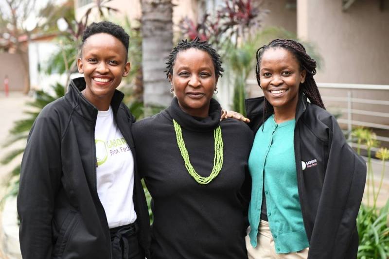 LITERARY: Co-founders of GBF, the Phele sisters with author Bonty. 
Picture Credit: Monirul Bhuiyan