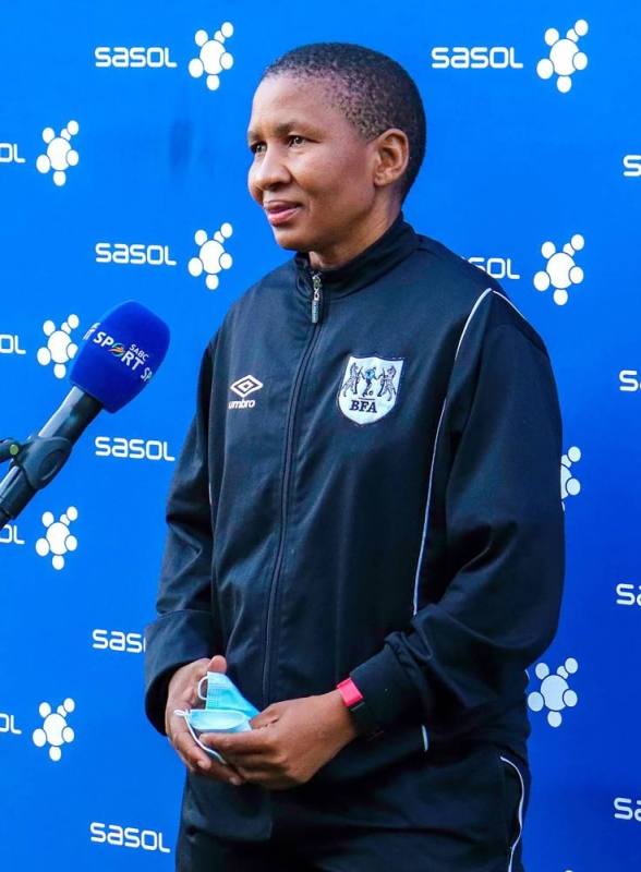 REFOCUSING : The Mares coach Gaoletlhoo Nkutlwisang will lead the team in their COSAFA campaign
-PHOTO -BFA