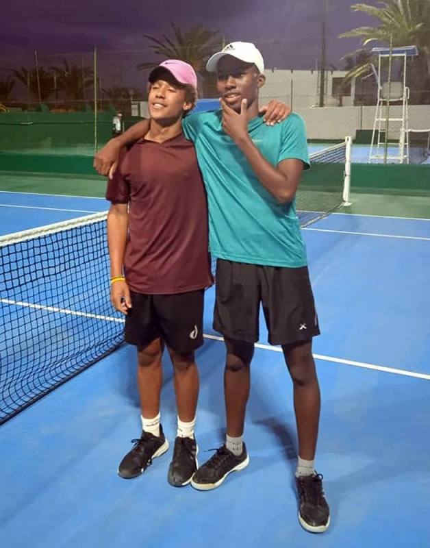 Denzel Seetso and Mark Nawa