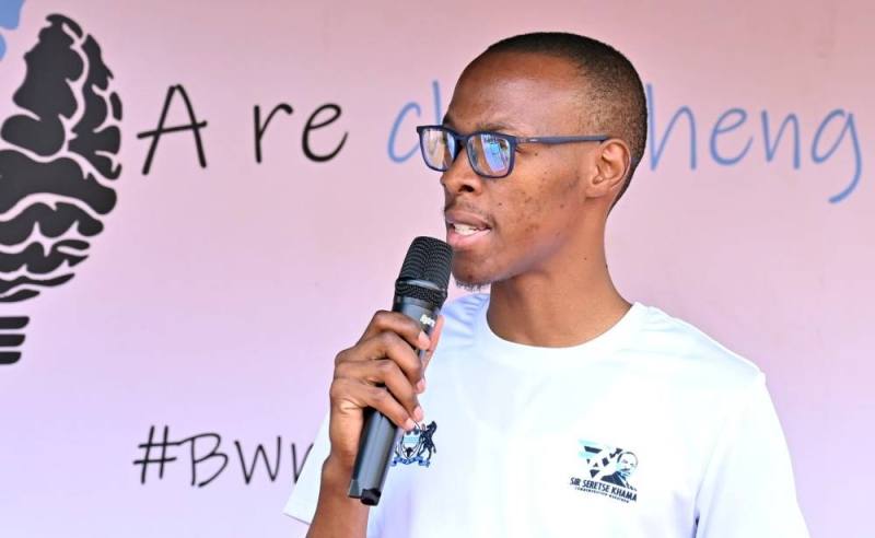 PAYING TRIBUTE : Marathon coordinator Botshelo Nthaga said the main objective behind organizing the Half Marathon is to commemorate the legacy of Sir Seretse Khama,the  country's  founding president
