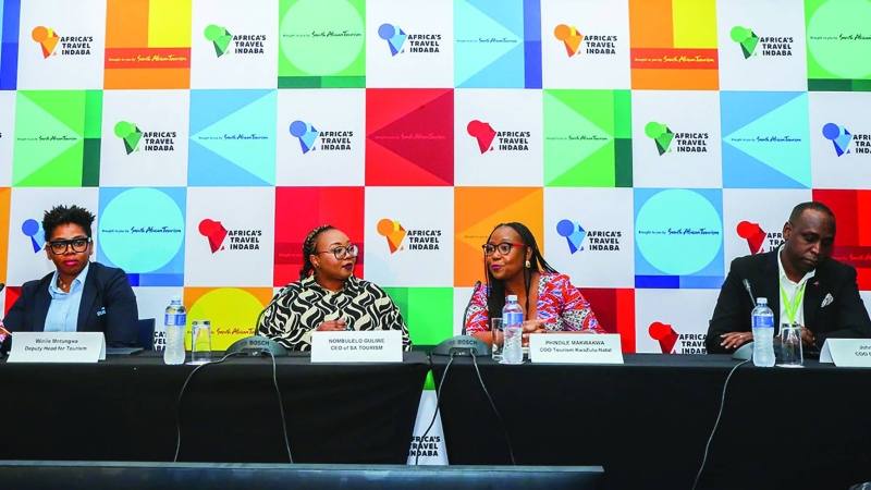 Winile Mntungwa, Deputy Head of Durban Tourism, Nombulelo Guliwe, CEO of South African Tourism, Phindile Makwakwa, COO of Tourism KwaZulu-Natal   and John Aritho, COO of Inkosi Albert Luthuli International Convention Centre