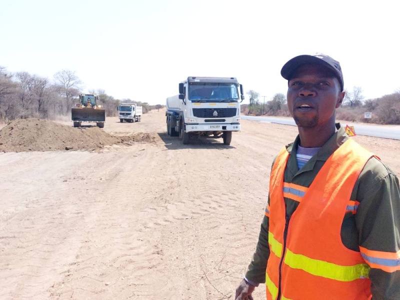 Ongoing construction work on the A3 road