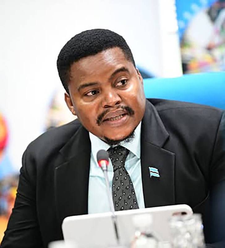 PROGRESSIVE...Minister of Sport and Arts, Jacob Kelebeng.