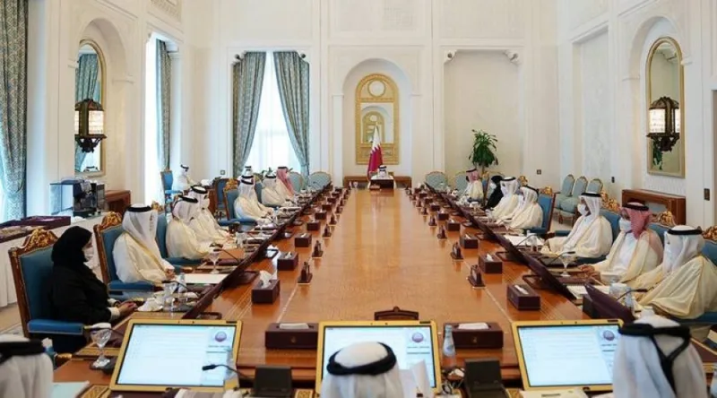 HE Prime Minister and Minister of Interior Sheikh Khalid bin Khalifa bin Abdulaziz Al-Thani chairs the Cabinet&#039;s regular meeting.