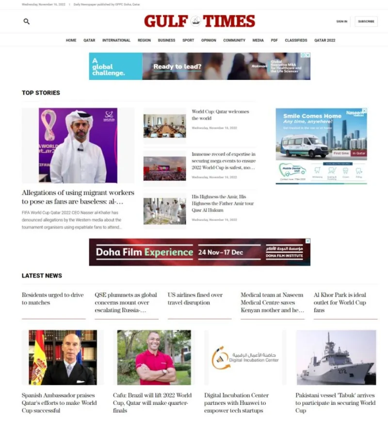 The new design gives special focus on usability and functionality, with the enhanced content giving advertisers more options to reach out to Gulf Times’ readers.