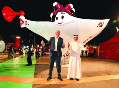 Qatar Airways Group Chief Executive HE Akbar al-Baker with FIFA President Gianni Infantino.
