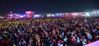A sea of humanity at the FIFA Fan Festival which opened Saturday in Doha, ahead of the FIFA World Cup Qatar 2022 kick-off Sunday. PICTURE: Shaji Kayamkulam.