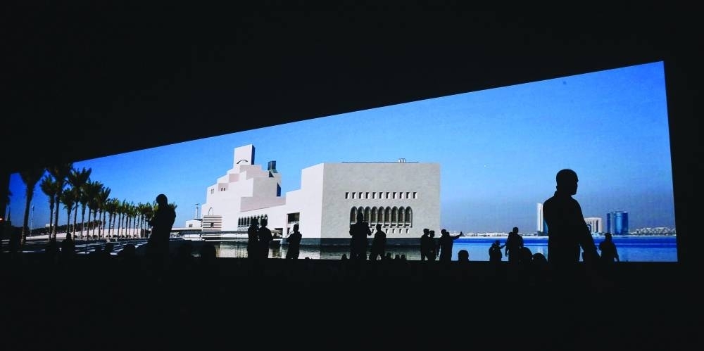 A panoramic photograph of the MIA is seen displayed on the giant screen. PICTURE: Shaji Kayamkulam.