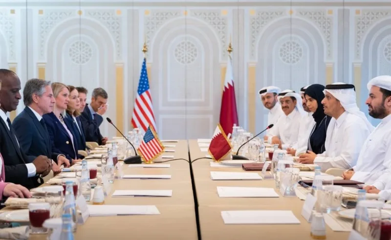 A session of the Fifth Qatar-US Strategic Dialogue in Doha. Supplied picture