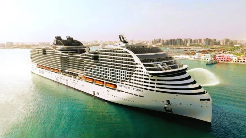 The MSC World Europa is currently docked at the Doha Port to provide football fans with a unique and curated hospitality experience.