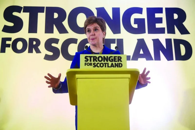 Scotland's First Minister Nicola Sturgeon holds a press conference in Edinburgh on Wednesday after the Supreme Court blocked a new vote on independence. (AFP)