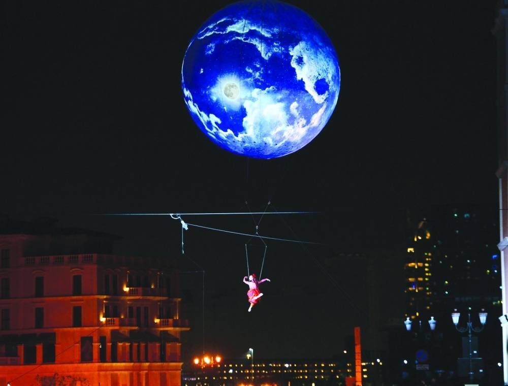 Aerial dance performance is one of the highlights of the event.