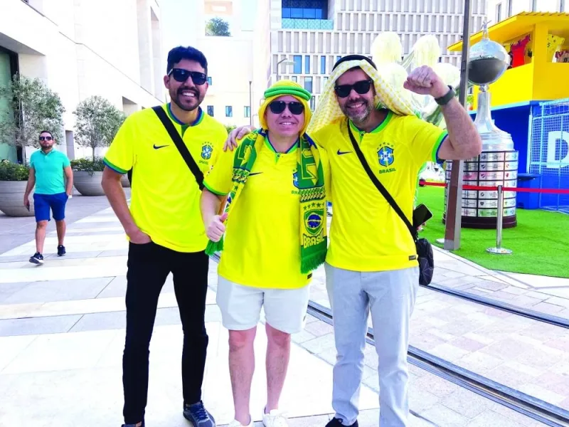 Brazilian fans wearing ghutra and igal. PICTURES: Shafeeq Alingal