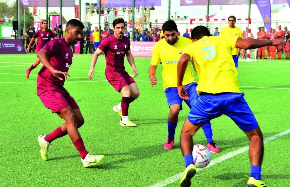 Qatar competes with Ecuador in the opening match. PICTURE: Shaji Kayamkulam.