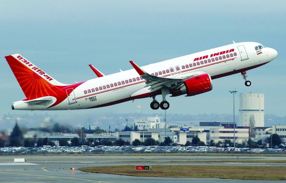 An Air India Airbus A320neo plane takes off in Colomiers near Toulouse, France (file). The integration will make Air India the country’s largest international and second-largest local carrier with a fleet of 218 aircraft, Tata Sons Pvt, group’s main holding company, said in a statement.