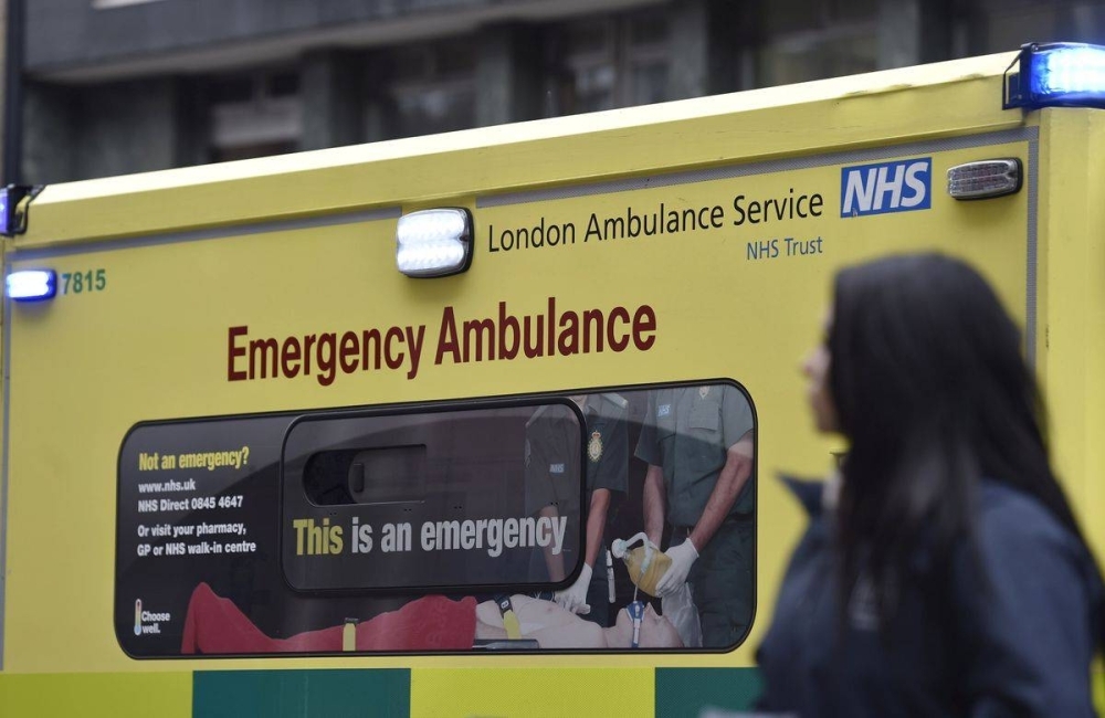 National Health Service ambulance in central London (Reuters)