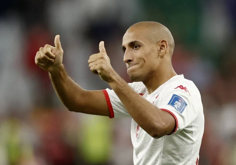 Tunisia&#039;s Wahbi Khazri looks dejected after the match as Tunisia are eliminated from the World Cup.