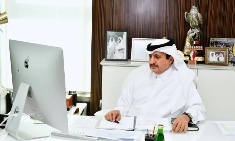 Sheikh Khalifa bin Jassim, Qatar Chamber chairman, also first vice-chairman ABCC, during the meeting.