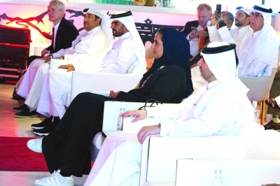 QM Chairperson HE Sheikha Al Mayassa bint Hamad bin Khalifa al-Thani, Qatar Central Bank Governor HE Sheikh Bandar bin Mohamed al-Thani and other dignitaries at the event.