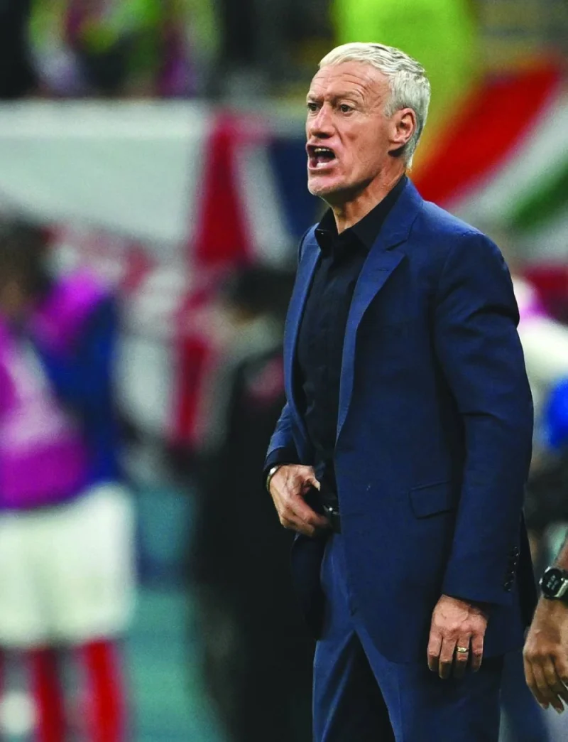 France coach Didier Deschamps reacts during the match. (Reuters)