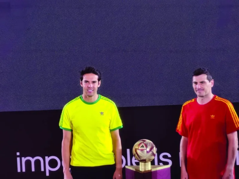 Football legends Kaka and Casillas unveil &#039;Al Hilm&#039; at the special event yesterday. PICTURE Joseph Varghese