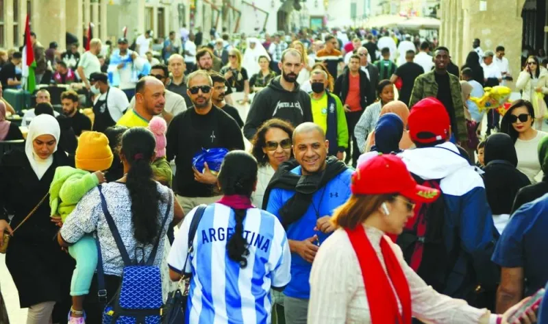 People from around the world at the souq