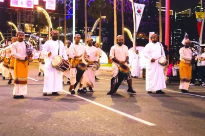 Al Waad band from Oman are among the many performers taking part in international football’s showpiece event in Qatar.