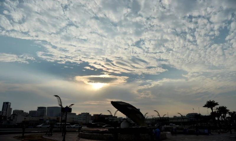 The weather Friday daytime was mild and hazy with scattered clouds.  PICTURES: Shaji Kayamkulam
