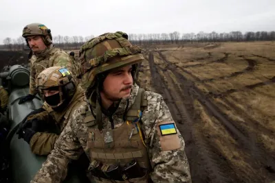 Ukrainian soldiers with the 43rd Heavy Artillery Brigade sit atop 2S7 Pion self propelled cannon on the battlefield, as Russia's attack on Ukraine continues, during intense shelling on the front line in Bakhmut, Ukraine on Tuesday. REUTERS Ukrainian soldiers with the 43rd Heavy Artillery Brigade sit atop 2S7 Pion self propelled cannon on the battlefield, as Russia's attack on Ukraine continues, during intense shelling on the front line in Bakhmut, Ukraine on Tuesday. REUTERS