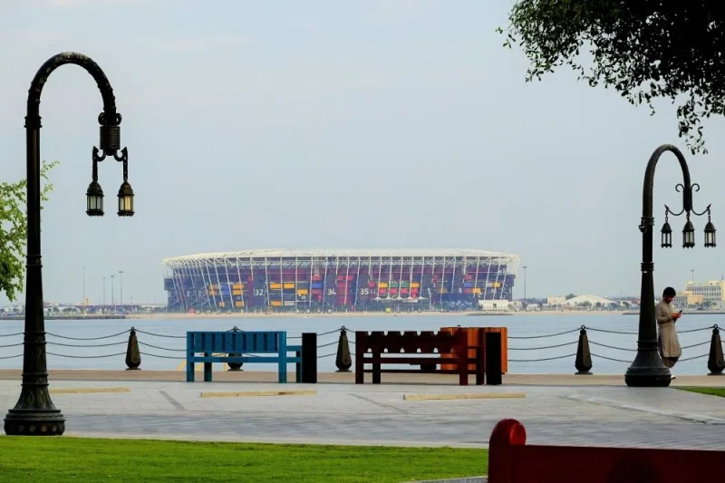 A view of Stadium 974 from the Old Doha Port area.