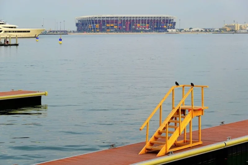 Another view of Stadium 974 from the Old Doha Port area.
