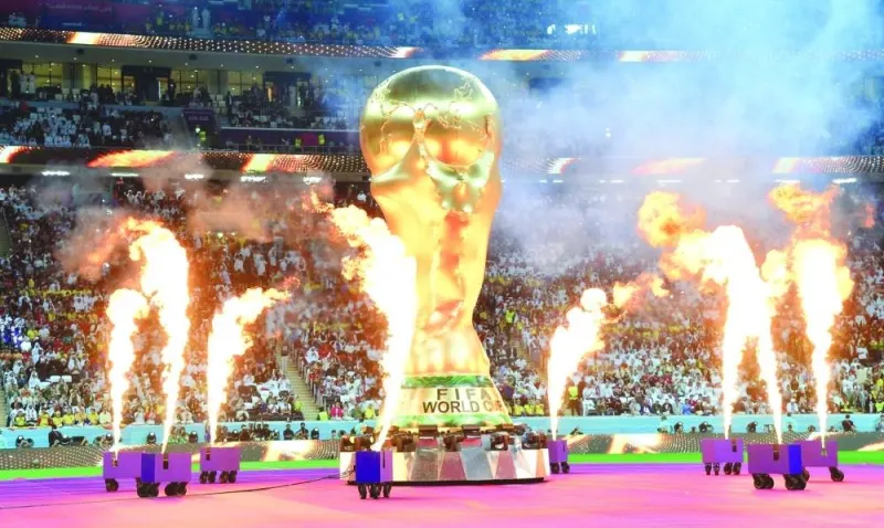 A moment from the dazzling opening ceremony of the FIFA World Cup Qatar 2022. PICTURE: Shaji Kayamkulam.