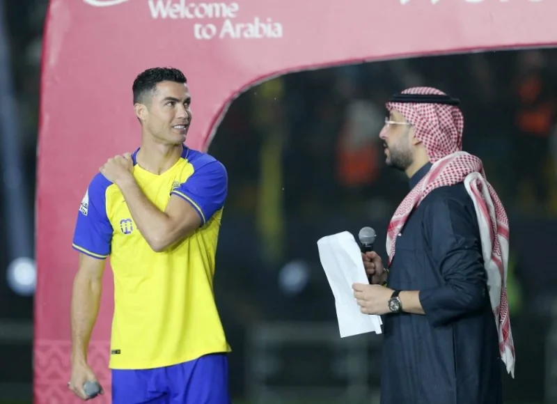 Al Nassr unveil new signing Cristiano Ronaldo at Mrsool Park, Riyadh, Saudi Arabia. REUTERS