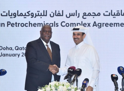  The agreement was signed at the QatarEnergy headquarters Sunday by HE the Minister of State for Energy Affairs Saad Sherida al-Kaabi and Bruce Chinn, president and CEO of Chevron Phillips Chemical. PICTURE: Shaji Kayamulam