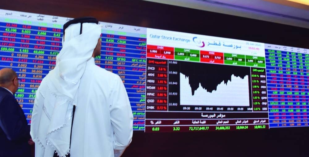 Snapping seven days of a bearish run, the 20-stock Qatar Index shot up 2.12% to 10,810.7 points on an across-the-board buying, particularly at the banking and industrials counters. PICTURE: Thajudheen