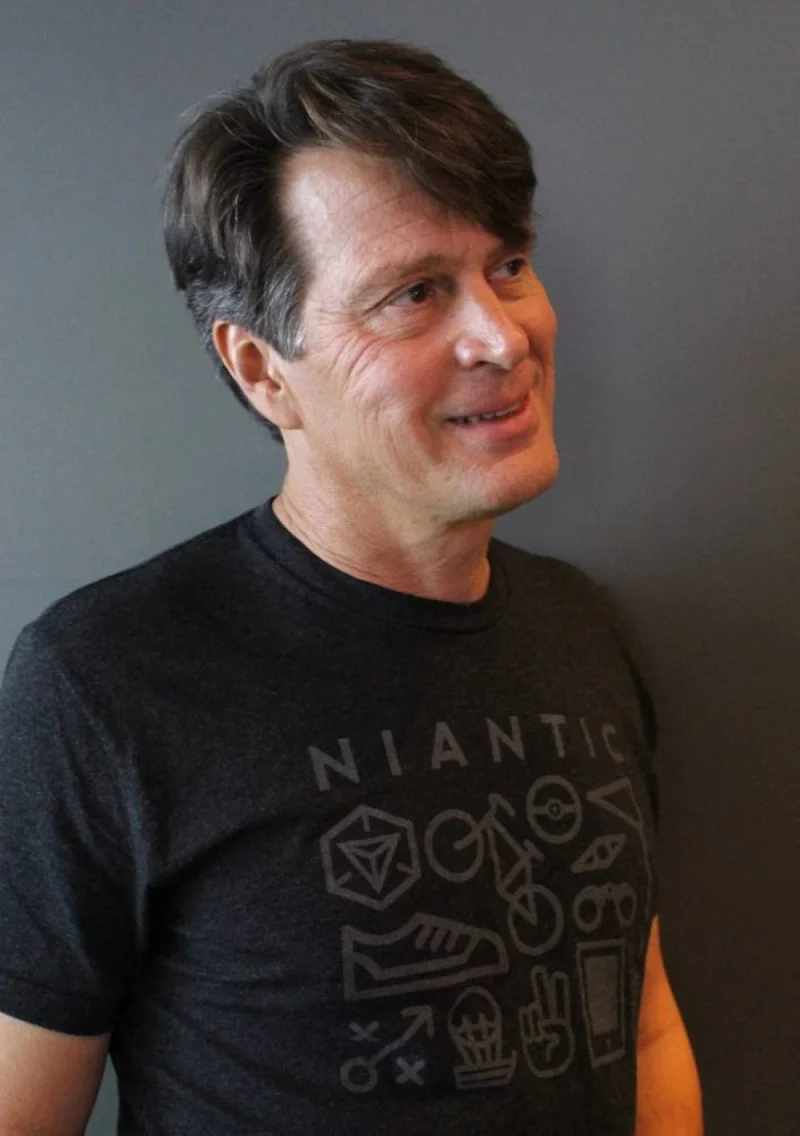 (FILES) In this file photo taken on November 5, 2019 Niantic founder and chief executive John Hanke speaks during an interview in San Francisco. (AFP Photo)