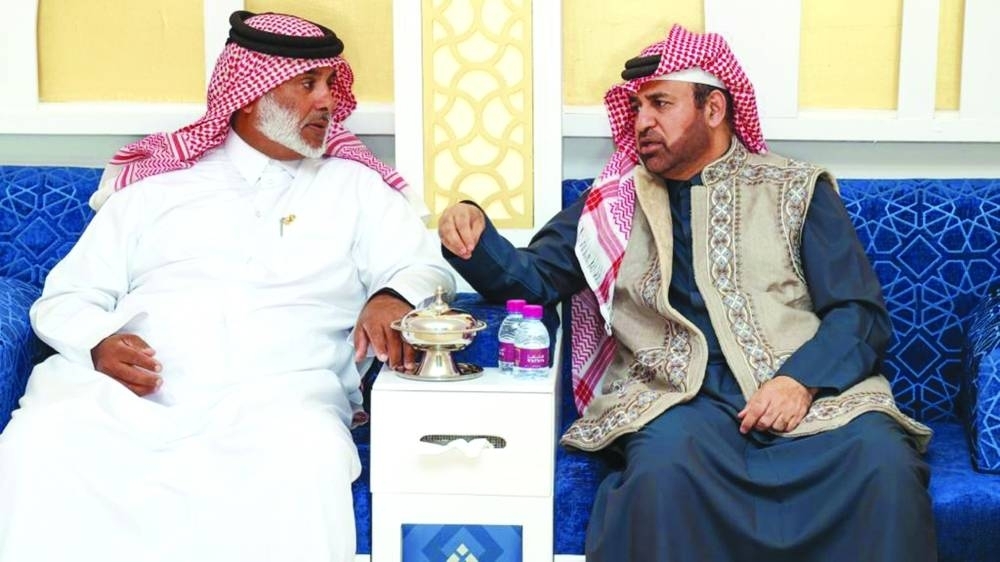 Katara general manager Prof Dr al-Sulaiti with Al Qannas Qatari Society chairman Ali bin Khatem al-Mehshadi.